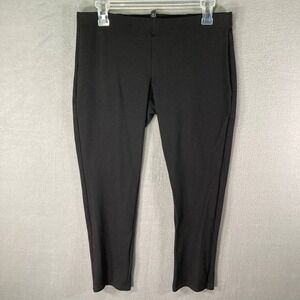 Eileen Fisher Petite Black Italian Fabric Ponte‎ Knit Pants PM